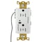Hubbell Wiring Device-Kellems Straight Blade Receptacle, 5-15R, 15 A, 125V AC, 2 Pole, 3 Wire, Grounded HBL5262LC2W - alternate 2
